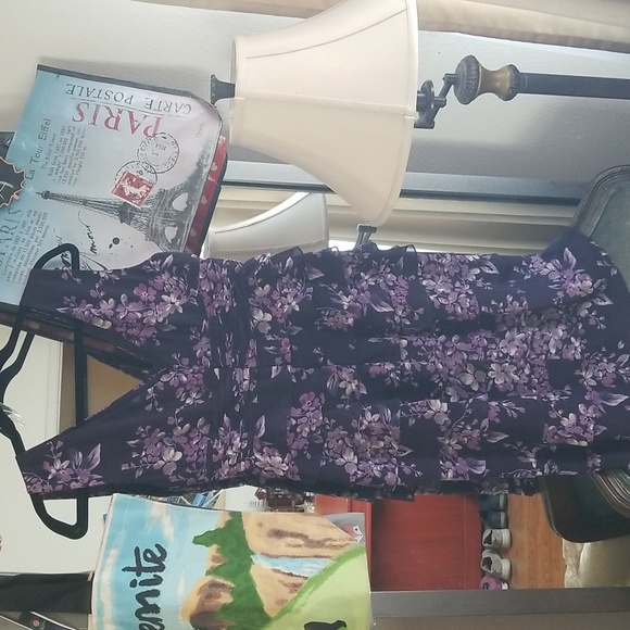 Adrianna Papell Ruffled Floral Dress - Picture 4 of 15